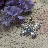 Labradorite Butterfly Pendant~JSSLABBF