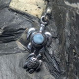 Larimar Sea Turtle Pendant~JSSLARST