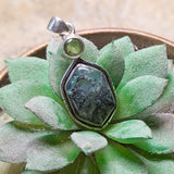 Moss Agate & Peridot Pendant~JSSMAPP1