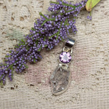 Herkimer Diamond & Amethyst Pendant~JSSHKAMP