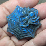 Labradorite Spider Web Carving~CRLABSWB