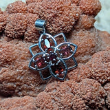 Faceted Garnet Pendant~JSTGARP1