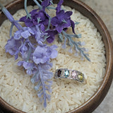 Faceted Mixed Tourmaline Ring~JSTMTR02