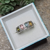 Faceted Mixed Tourmaline Ring~JSTMTR05