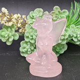 Rose Quartz Fairie Carving~CRRQFAIR