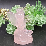 Rose Quartz Fairie Carving~CRRQFAIR