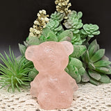 Rose Quartz Teddy Bear Carving~CRRQTDBR