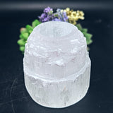 Selenite Tea Light Candle Holder~CRSCNDLE