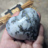 Pyrite in Quartz Heart~CRPYRQH2