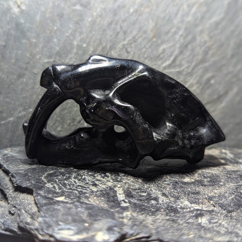 Saber Tooth Tiger Obsidian Carving~CROSSTTC