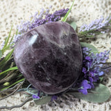 Purple Anhydrite Palm Stone~CRPAPA02