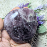 Purple Anhydrite Palm Stone~CRPAPA02