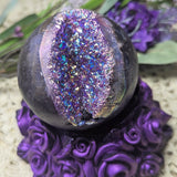 Titanium Amethyst Geode Sphere~CRTAGS02