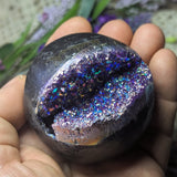 Titanium Amethyst Geode Sphere~CRTAGS02