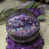 Titanium Amethyst Geode Sphere~CRTAGS03