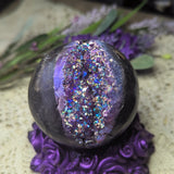 Titanium Amethyst Geode Sphere~CRTAGS03