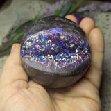 Titanium Amethyst Geode Sphere~CRTAGS03