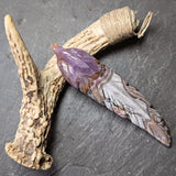 Amethyst Lace Agate Feather~CRALAF01