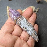 Amethyst Lace Agate Feather~CRALAF01