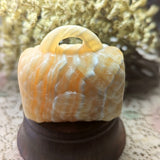 Yellow Calcite Handbag Carving~CRYCHAND