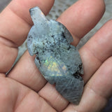 Labradorite Feather Carving~CRLABF03