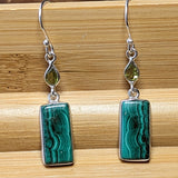 Malachite Earrings~JSSEMAL1