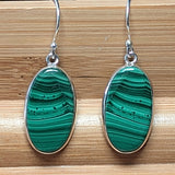 Malachite Earrings~JSSEMAL2