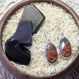 Peanut Obsidian Earrings~JSSEP0B2