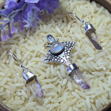 Vera Cruz Amethyst &  Moonstone Pendant & Earring Set~JSSVCAMS