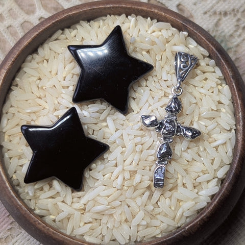 Meteorite Cross Pendant~JSSMETP1