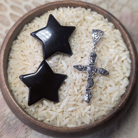 Meteorite Cross Pendant~JSSMETP2