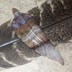 Amethyst Lace Agate Feather~CRALAF01