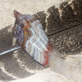 Amethyst Lace Agate Feather~CRALAF02