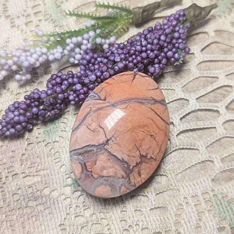 Cotton Candy Agate Palm Stone~CRCCAPS2