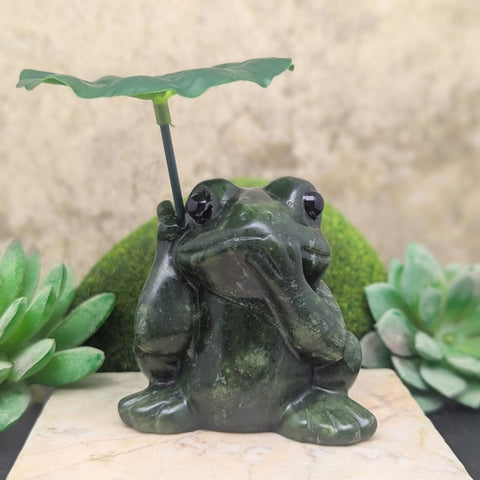 Jade Frog "Shady" Carving~CRJADEF2