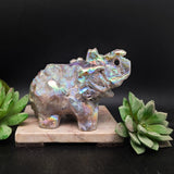 Titanium Sphalerite Elephant Carving~CRTSELEP