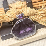 Trapiche Amethyst & Goethite Pendant~JSSTAMP1