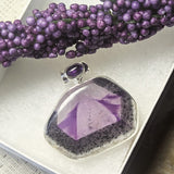 Trapiche Amethyst & Goethite Pendant~JSSTAMP1