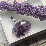 Trapiche Amethyst & Goethite Pendant~JSSTAMP2