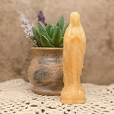 Mother Mary Yellow Calcite Carving~CRYCMARY