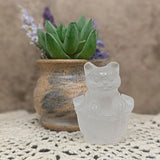Quartz Cat in a Basket Carving~CRQTZCBC