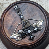 Meteorite, Onyx, Smoky Quartz Pendant~JSSMETP3