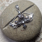 Meteorite, Onyx, Smoky Quartz Pendant~JSSMETP4