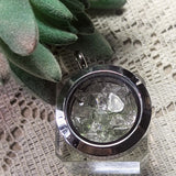 Moldavite & Herkimer Diamond Pendant~JSTMLDHK
