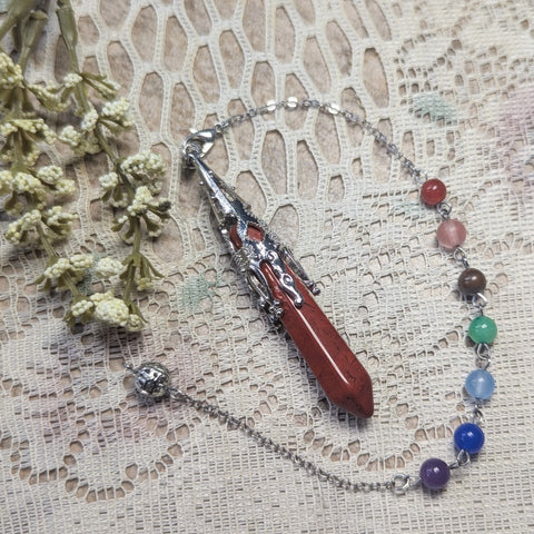 Red Jasper Chakra Pendulum~PENDCRDJ