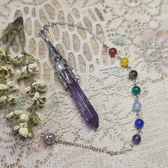 Amethyst Chakra Pendulum~PENDCAM1
