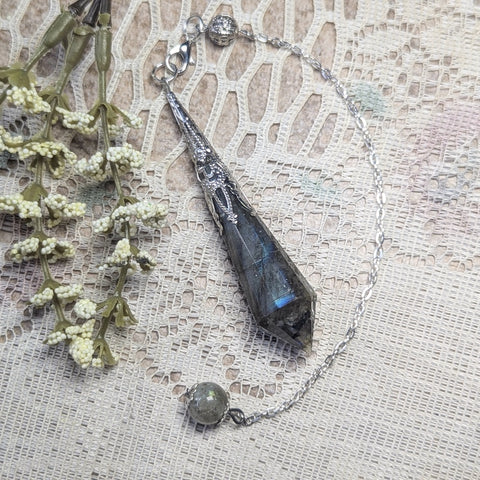 Labradorite Pendulum~PENDLAB3