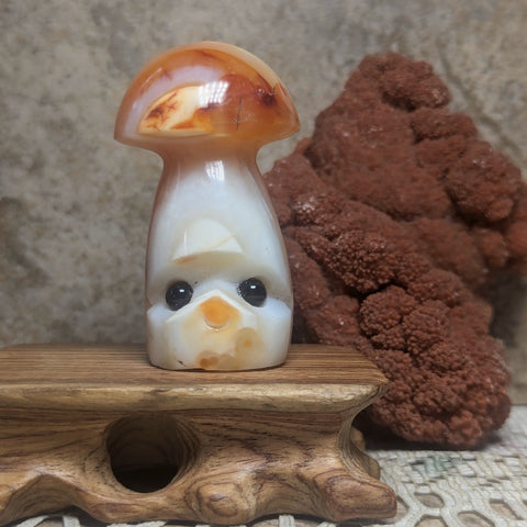 Carnelian Mushroom Critter~CRCMUSH2