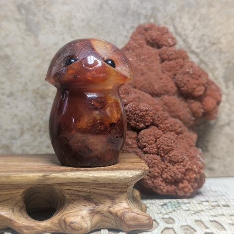 Carnelian Mushroom Critter~CRCMUSH3
