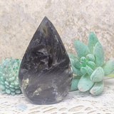 Epidote in Quartz "Flame"~CREQFLM3